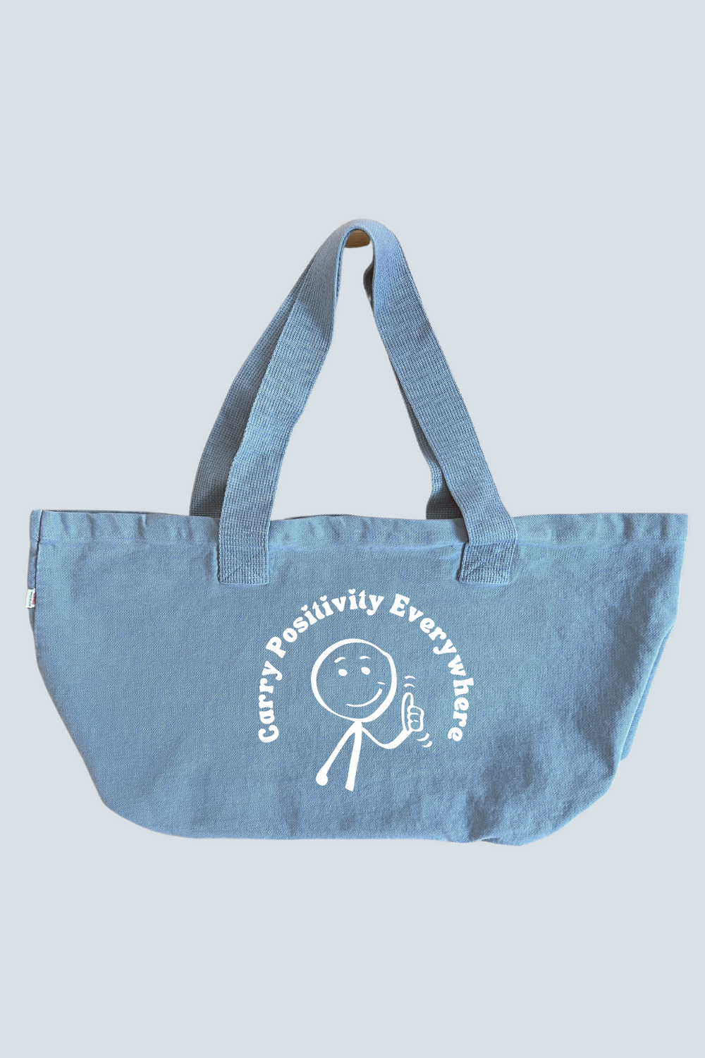 Carry Positivity Everywhere Denim Tote Bag