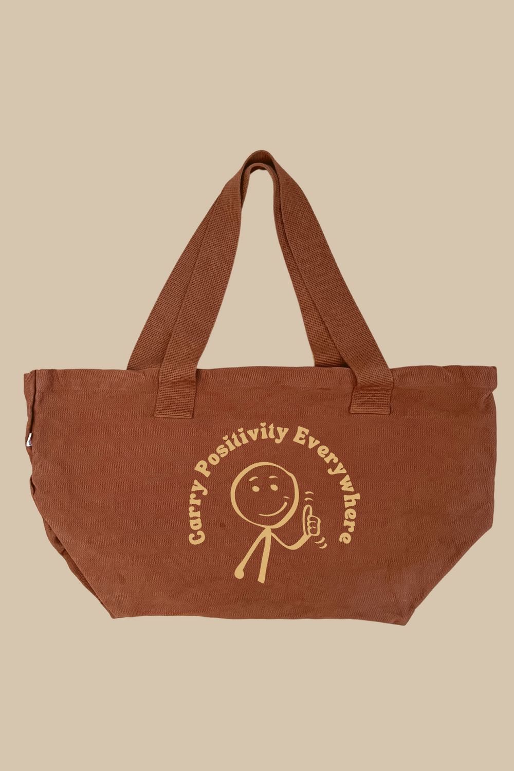 Carry Positivity Everywhere Denim Tote Bag