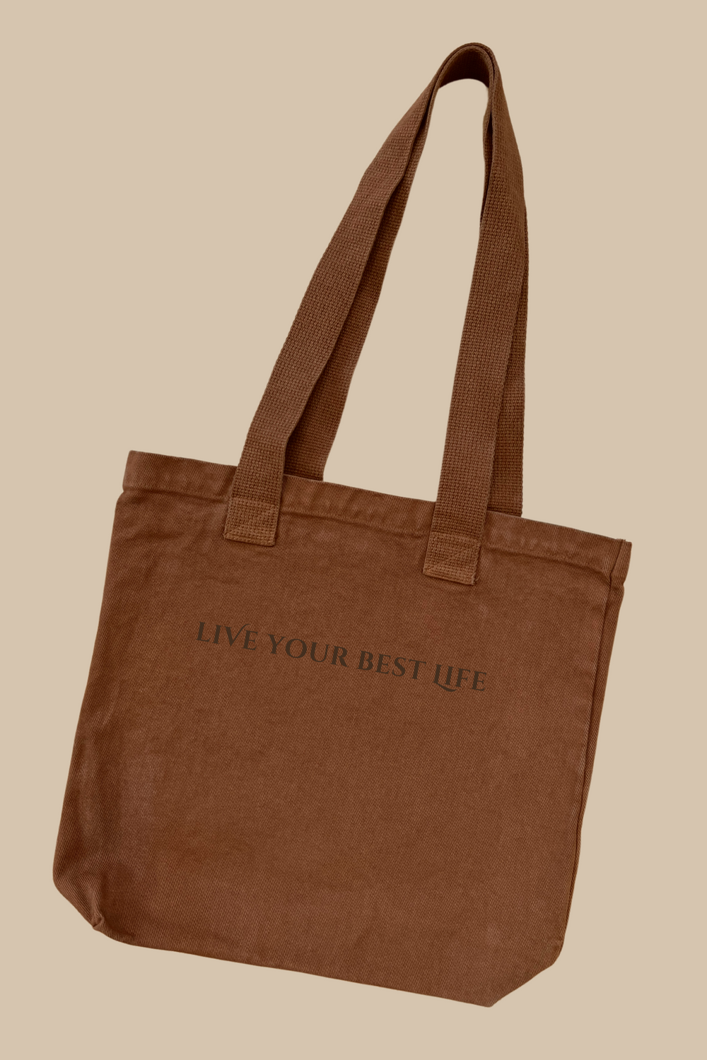 Live Your Best Life 'New York City' Denim Tote Bag (Brown)