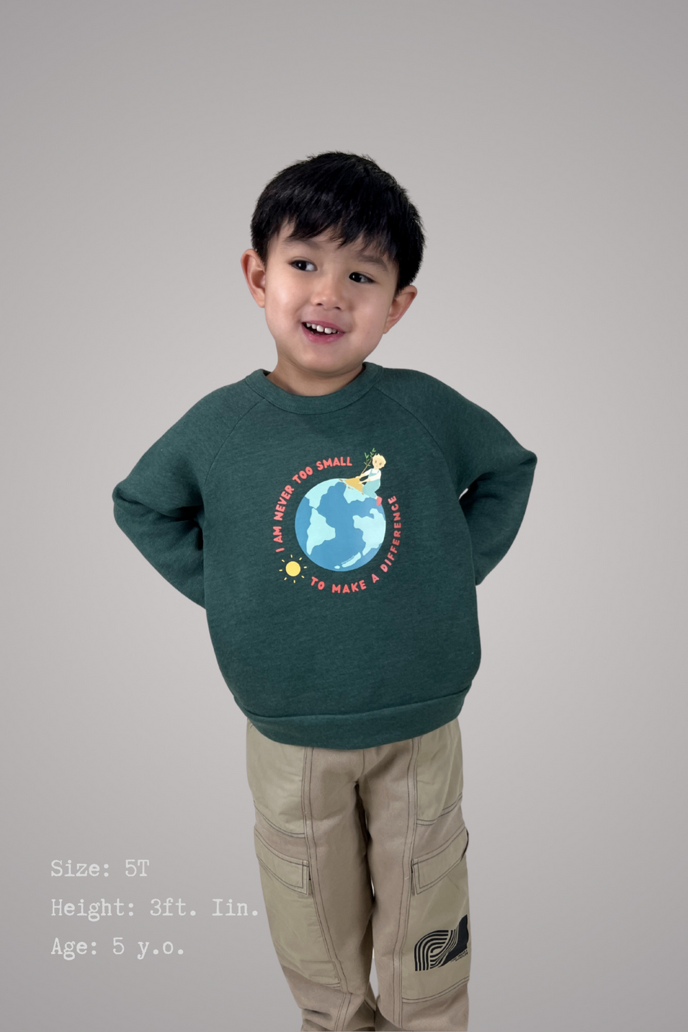 I Am Never Too Small (Toddler Fleece Sweatshirt)