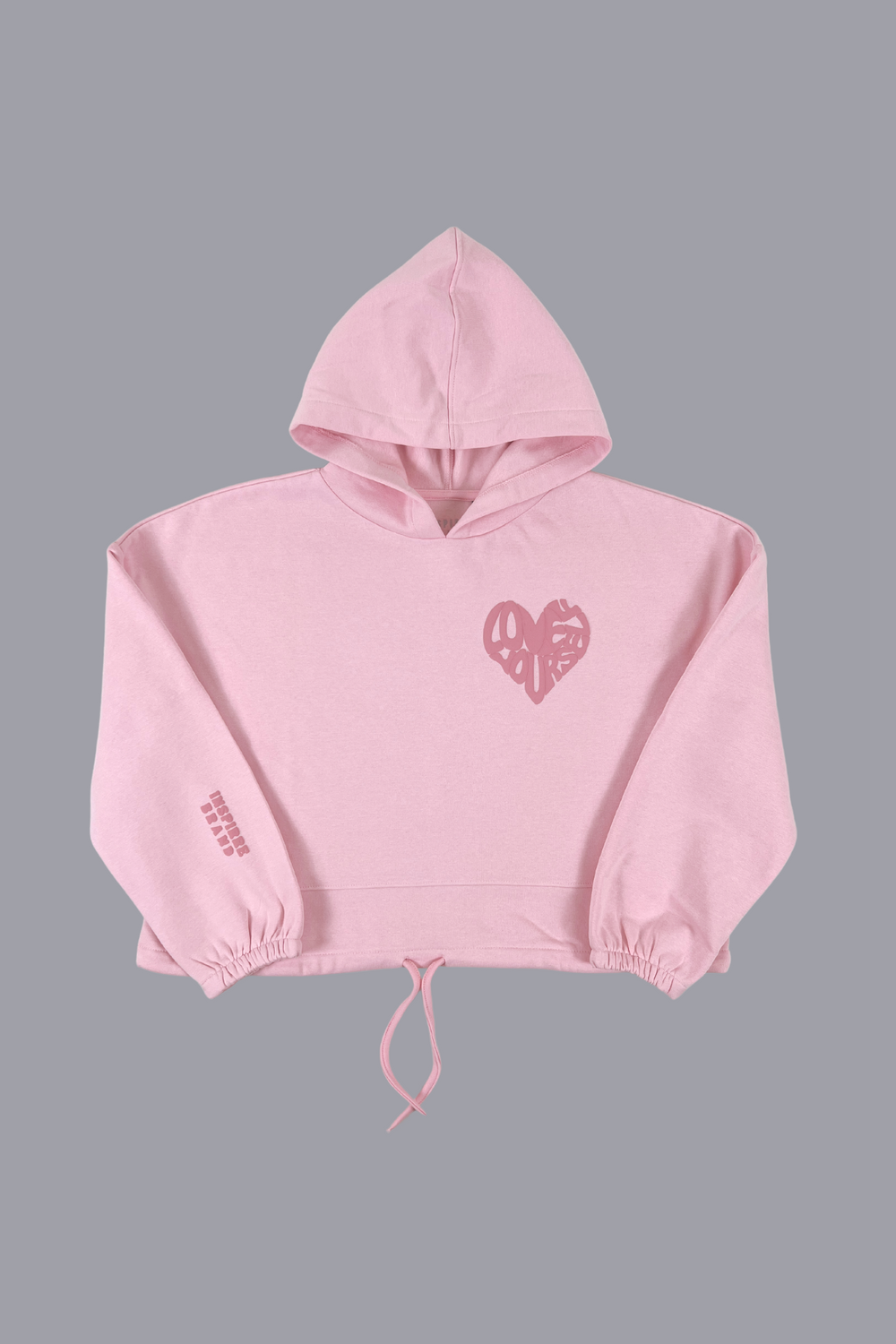 Love Yourself Cropped Hooded Sweatshirt